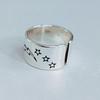 Korean Version of Forest Style Lightning Five-pointed Star Ring Women's Fashionable Smiling Face Open Ring