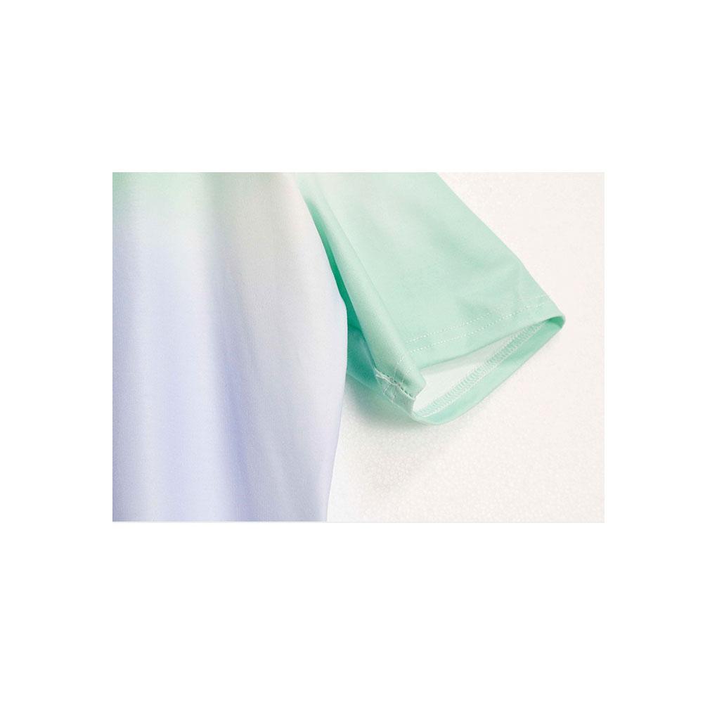 Nlife Women Short Sleeve Crew Neck Tie Dyed Shirt