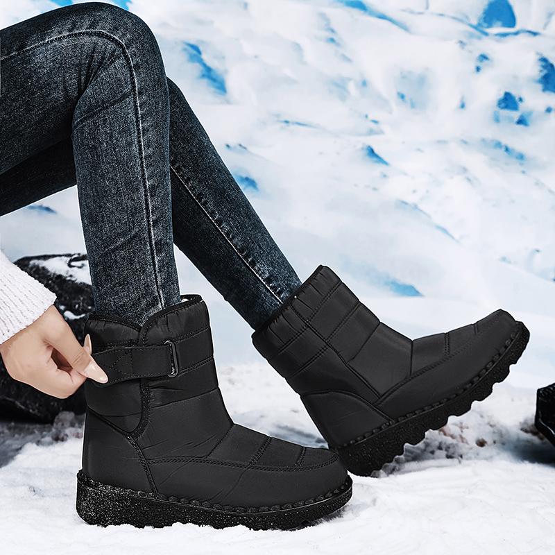 TUINANLE Women's Warm Cotton Shoes Nylon Snow Boots Winter Ankle Boots Non-slip Short Boots
