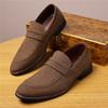 Britain Designer New Fashion Men's Pointed Black Brown Casual Dress Homecoming Shoes Male Penny Loafter Formal Wedding Footwear