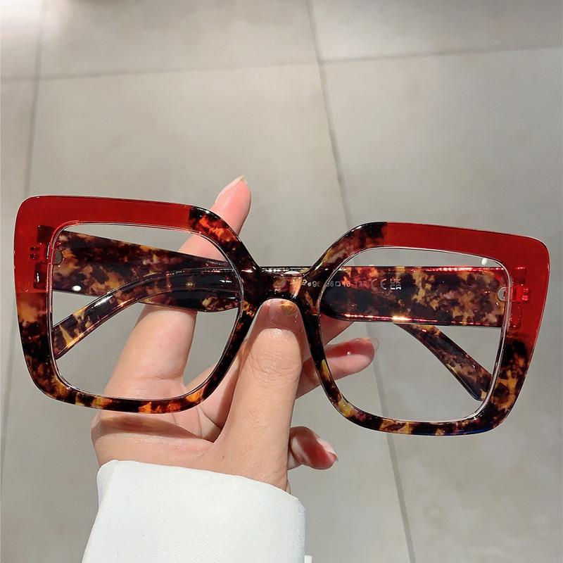 

Женские уникальные очки с квадратной оправой в стиле колор-блок, блокирующие синий свет, простые и универсальные, без диоптрий, линзы плано.