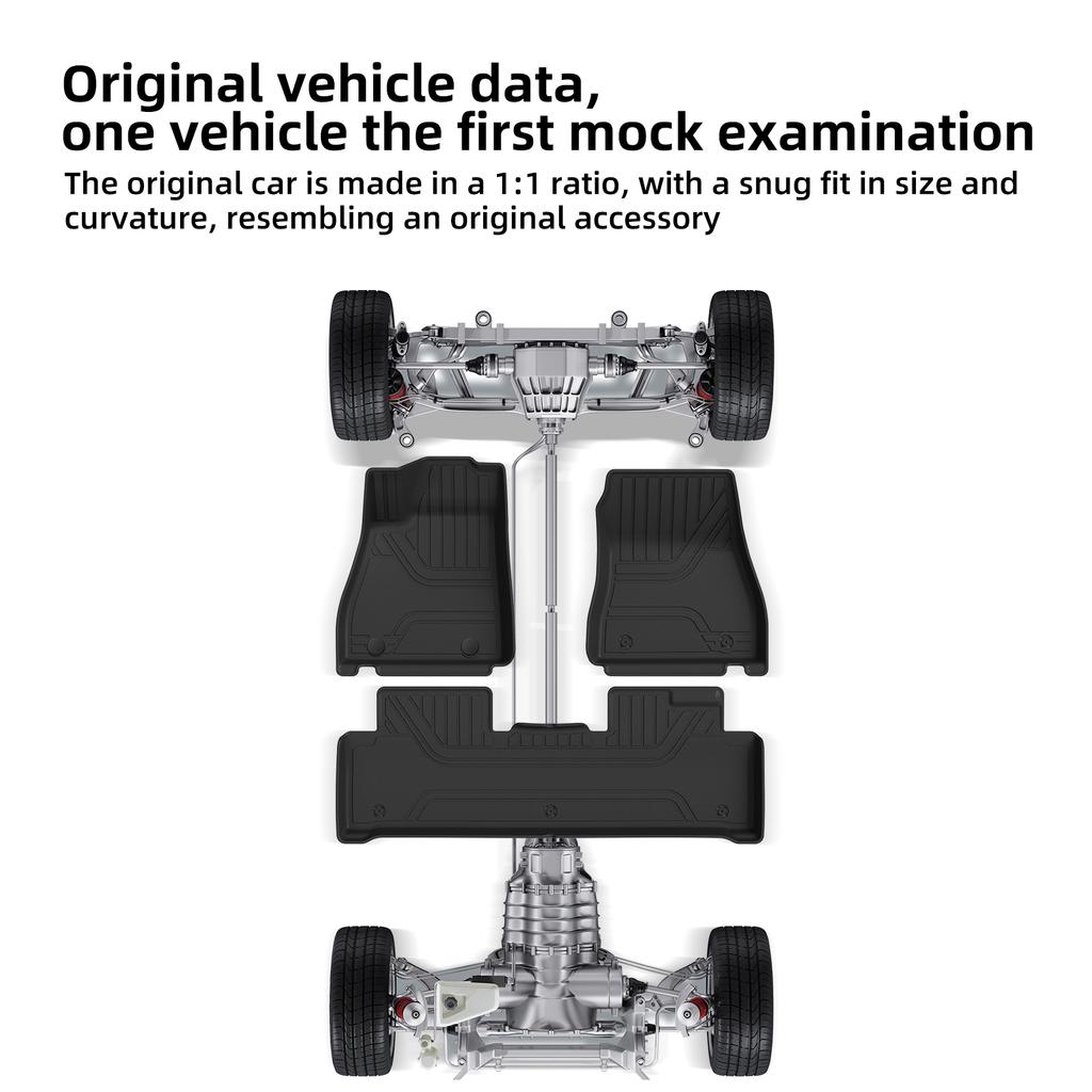 Smabee Left Drive for Xpeng Mona M03 2026 2027 Car Floor Mats Foot Pad TPE Waterproof Interior Accessories Black