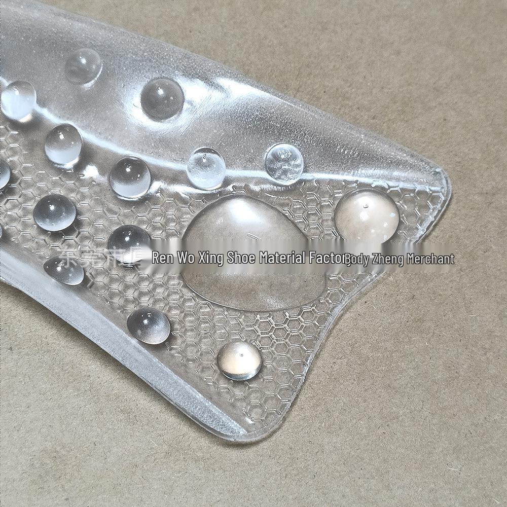 Flat Feet Correction Silicone Heel Pad - Self-Adhesive, Shock Absorbing, Massage, Half-Size.