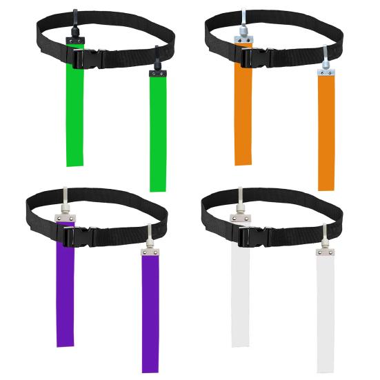 Football Waist Flag Bright Color Tear-resistant Adjustable Competition Training PVC American Soccer Waist