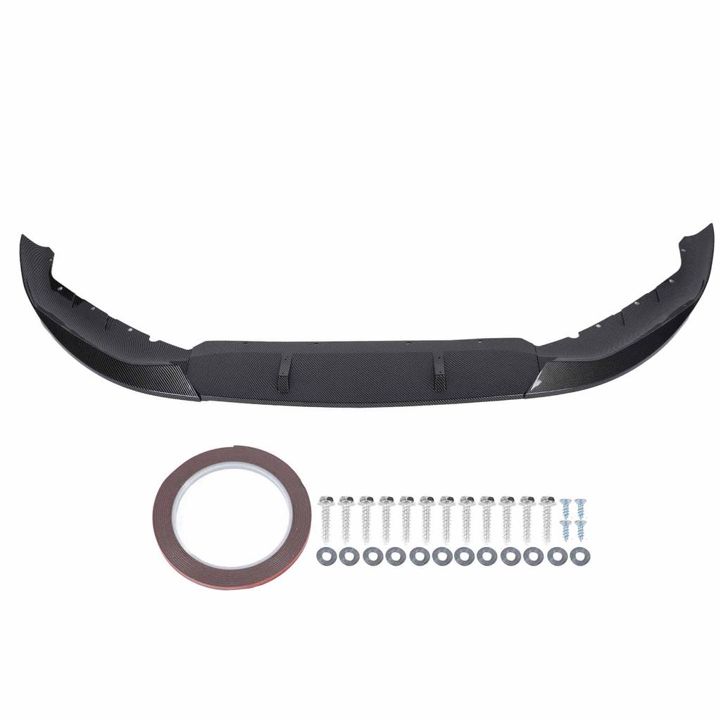 Front Bumper Lip Spoiler Splitter Lip Chin Kit for 5 Series G30 G31 LCI M Sport 2021 To 2023 Carbon Fiber Style