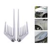 Chrome Silver Car Fenders Body Side False Vent Air Flow Intake Cover Sticker