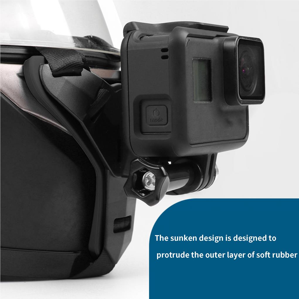 Motorcycle Chin Bracket Wear-resistant Shockproof Camera Holders Adjustable Lightweight Mount Holder Adults Supplies