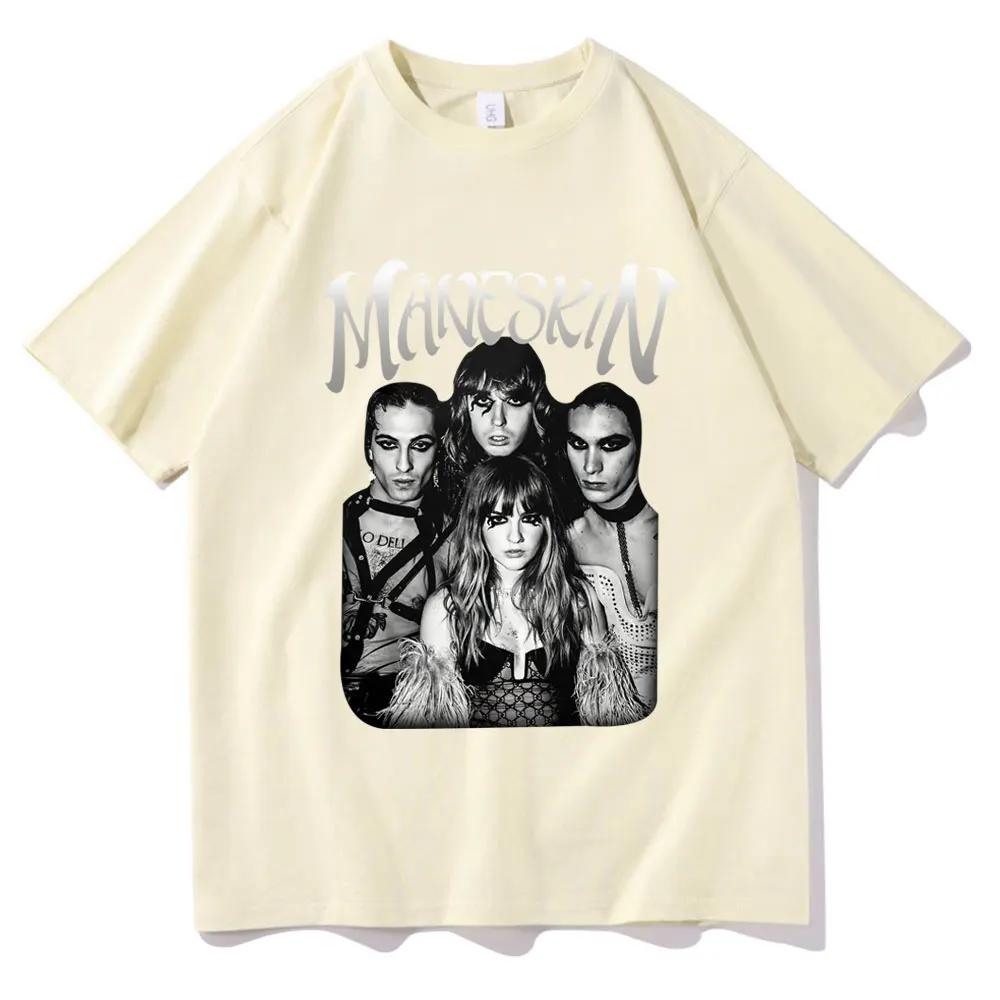 Italian Rock Band Unisexeskin World Tour Tshirt Fashion Gothic Retro Unisex Women Loose Short Sleeve Casual T Shirts Streetwear