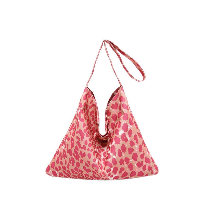 Fashionable Large Soft Leopard Print Handbag For Women Ideal For Everyday Use розовый