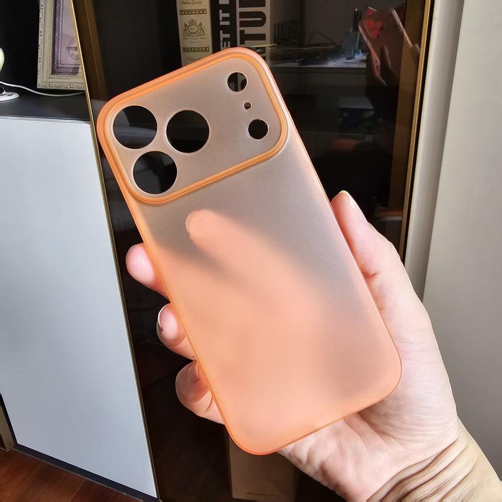 Ultra Thin Matte Case For Apple Iphone 17 Pro Max Orange color Cover iphone17 Pro 17Pro 17ProMax iphone Air Shockproof Cover