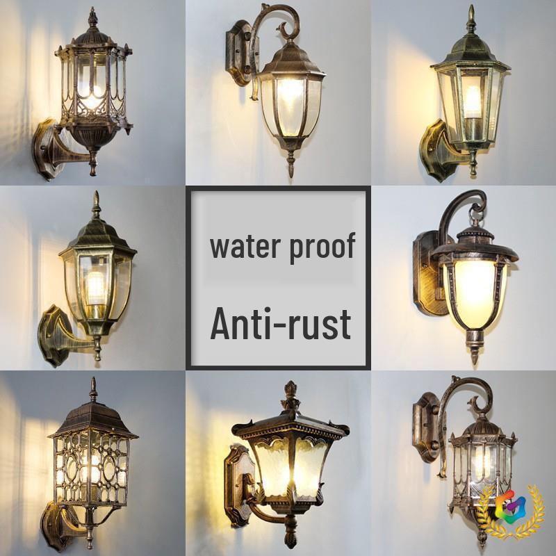 Retro Waterproof Outdoor Wall Light for Balconies, Courtyards, and Staircases - American/European Style