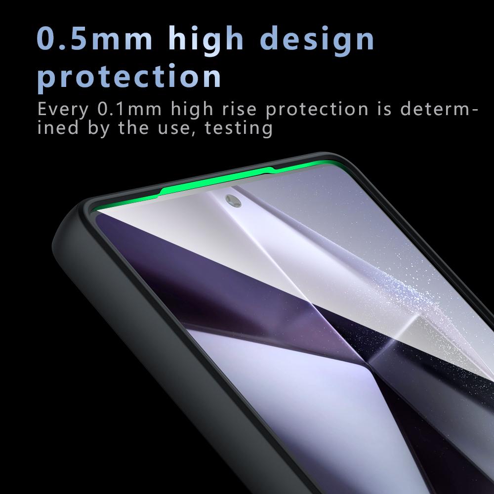 For Samsung Galaxy S25 Ultra Case Skin-Touch TPU+PC Matte Phone Shell,Transparent Black