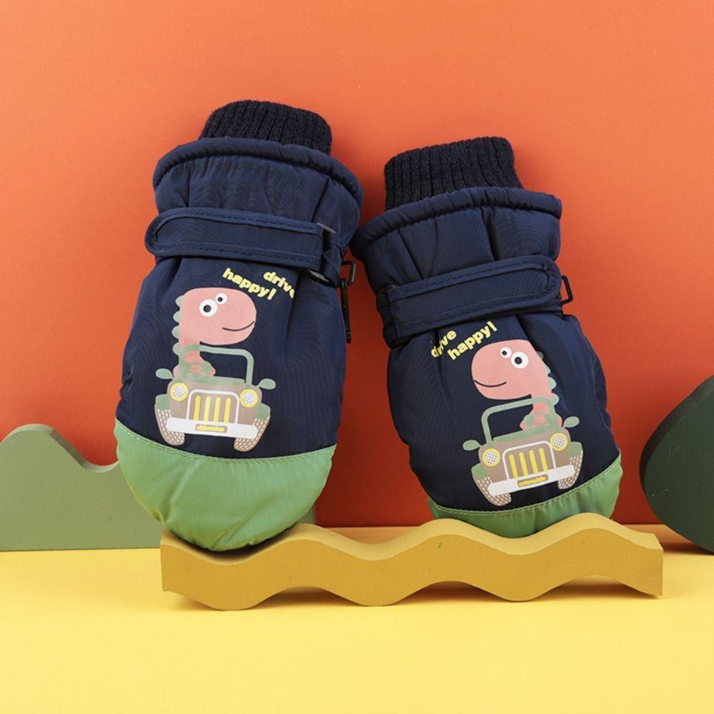 Waterproof Mitten Non-slip Kid Gloves Cute Children Ski Gloves  Snow Snowboard