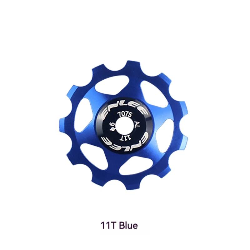 Bicycle Aluminum Alloy Rear Guide Wheel Mountain Bike Bearing Anode CNC 11T 13T Toothed Derailleur Riding Equipment