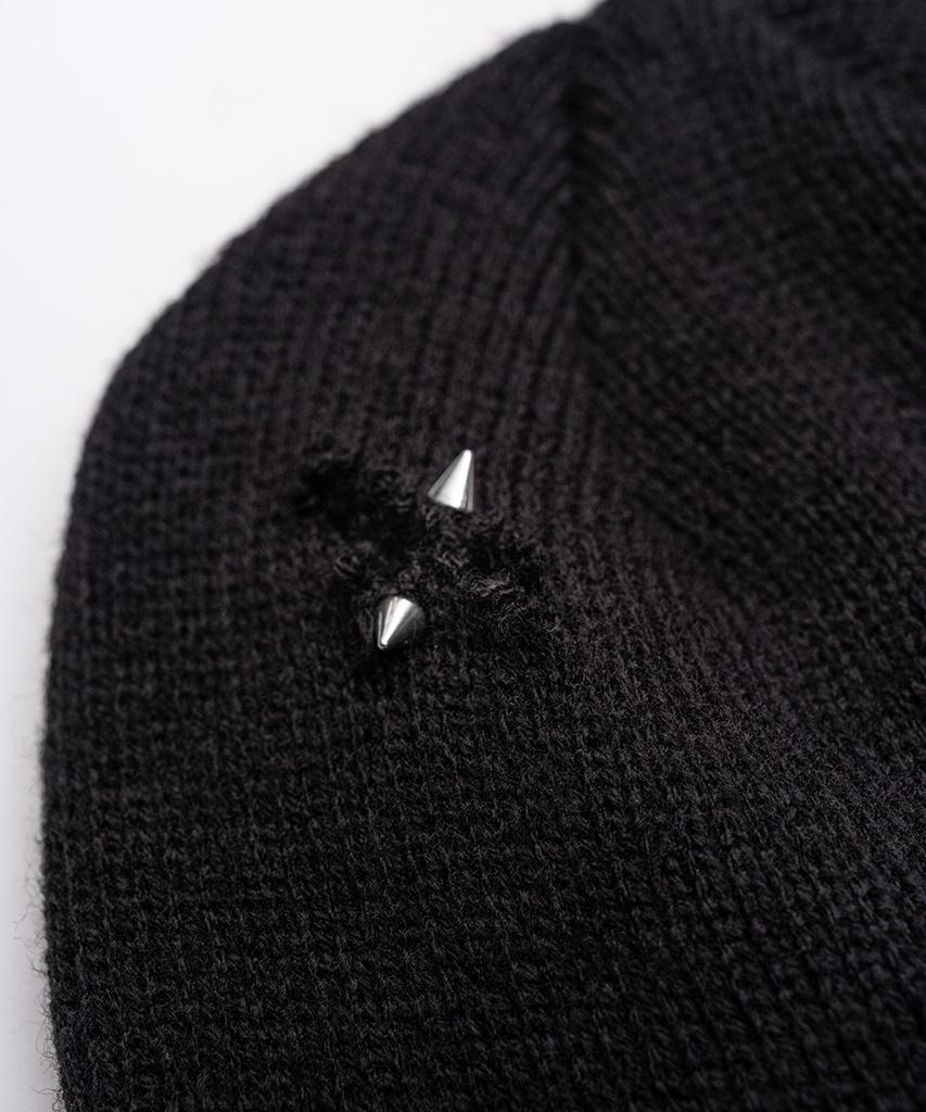 BLACKBLOND Bibbidi Hand-Stitched Graffiti Logo Beanie (Black)