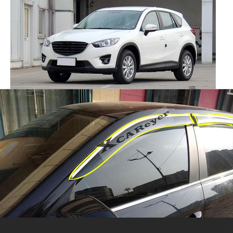 For MAZDA CX-5 CX5 2012 2013 2014 2015 2016 Car Body Styling Sticker Plastic Window Glass Wind Visor Rain/Sun Guard Vent Parts