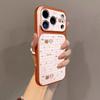 The powder grid bear is suitable for iPhone17promax mobile phone case, Apple 16pro new 15pro niche 14 leather pattern.