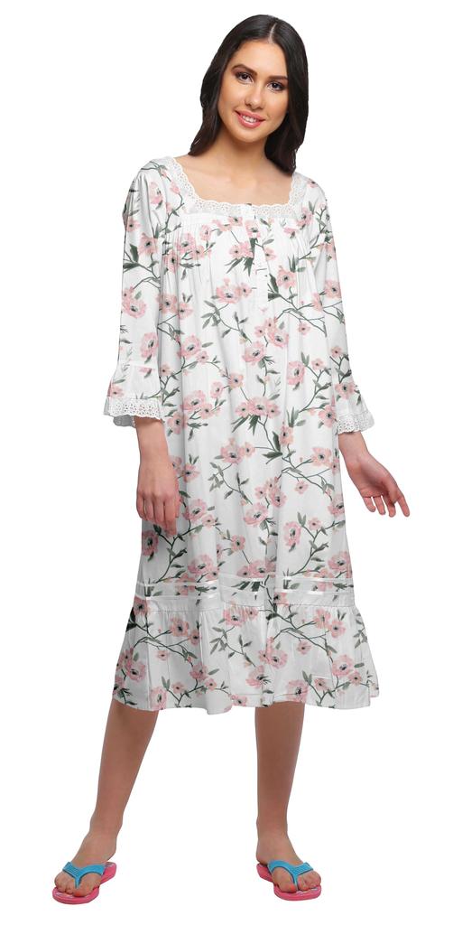 Moomaya Ausgestellte Nachtwäsche aus Baumwolle in A-Linie für Damen