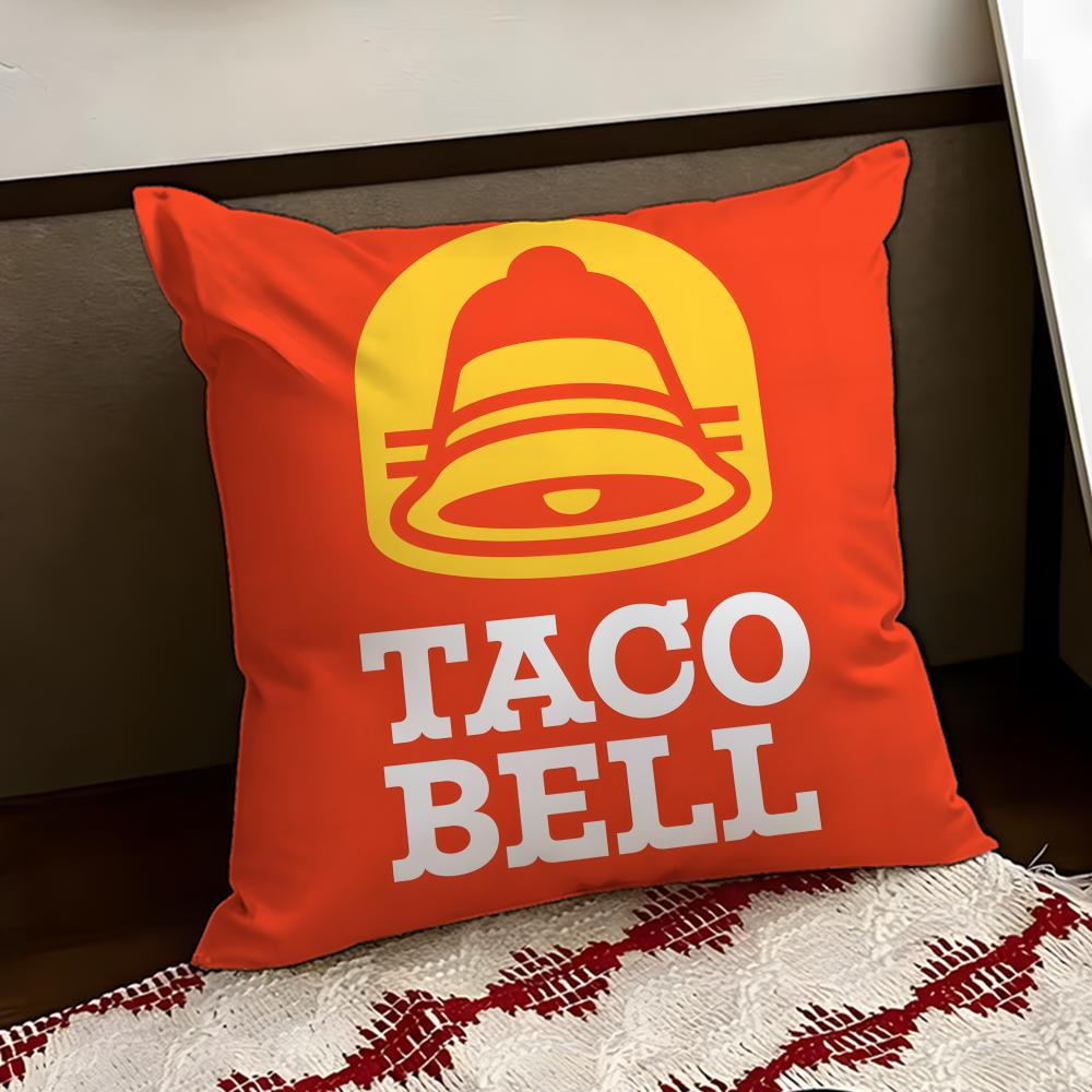 Mexican Flavor TTaco BBell Cushion Cover Reversible Soft Durable Pillow Cover Home Car MultiScene Use for Daily Comfort