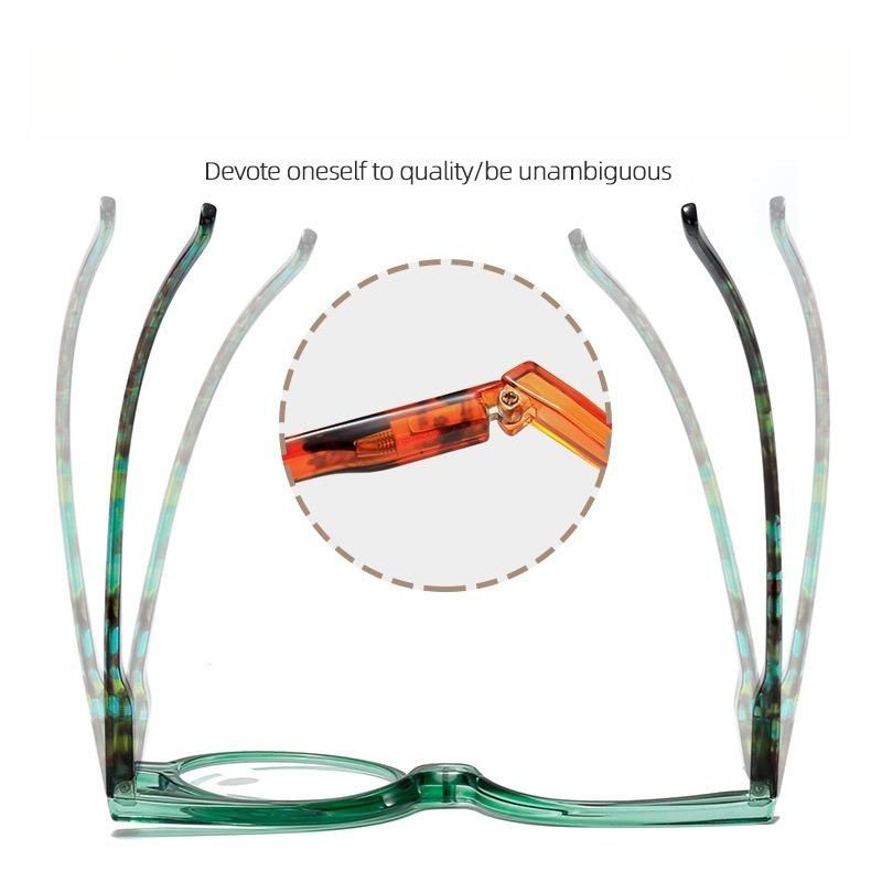 Drehbare Vergrößerungs-Make-up-Lesebrille für Damen, einteilige Klapp-Make-up-Brille mit einem Bügel für ältere Menschen +1.0 bis +4.0