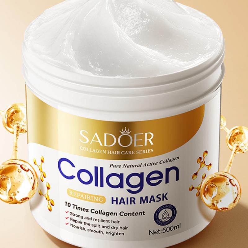 Maschera Lisciante al Collagene 500ml SADOER Balsamo Nutriente Volumizzante