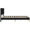 Bed Frame with Headboard Black 120 x 190 cm Fabric