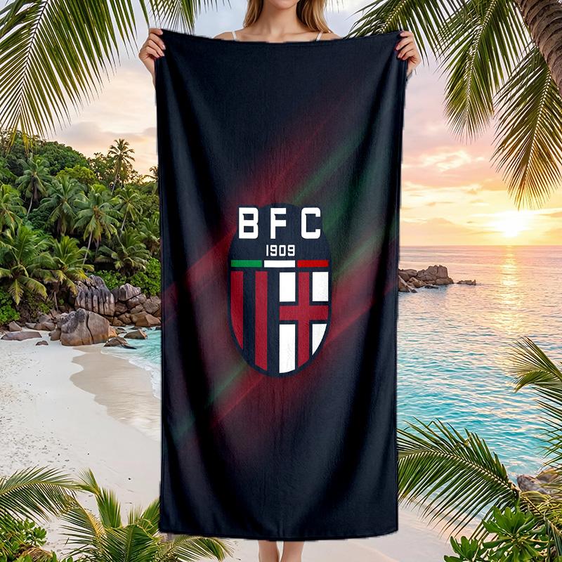 Bologna FC Druck Schnelltrocknendes Strandtuch Mikrofaser Saugfähig Tragbares Reise-Badetuch