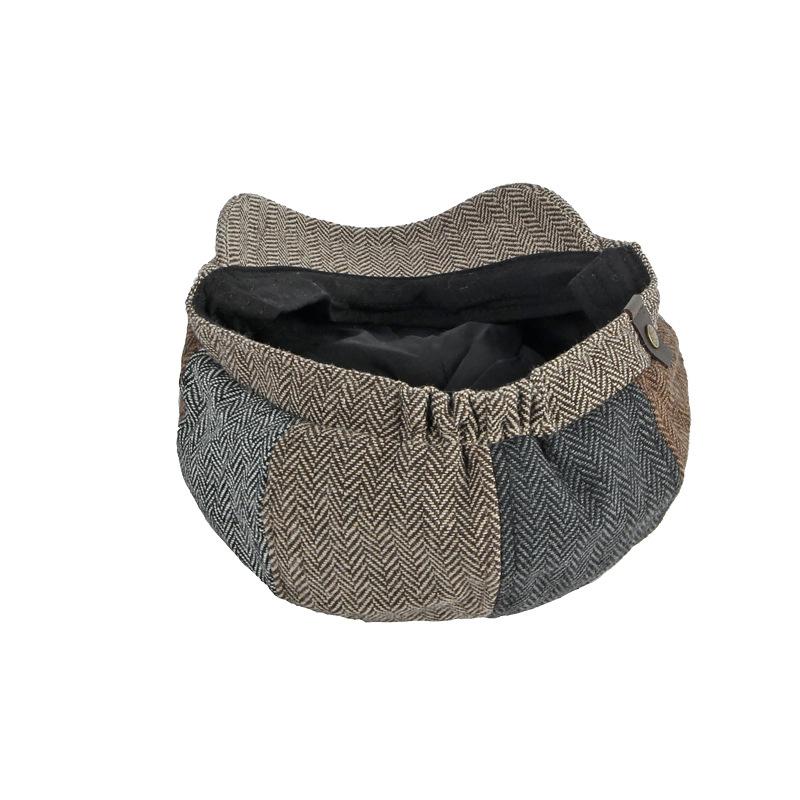 Patchwork Octagonal Cap Men's Retro Beret Women's British Newspaper Cap Painter's Cap Ivy Gatsby Octagonal Hats Hombre Gorras