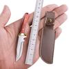 Wood Handle Stainless Steel Tiny Mini Knife Portable Pocket Knife Keychian EDC Multitool Fruit Peeler With Leather Cover Gift