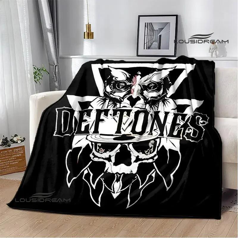 Coperta con logo band Deftones coperta per bambini coperta in flanella morbida accogliente coperta per casa viaggio regalo di compleanno decorazione