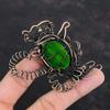 Green Fire Labradorite Pendant Copper Wire Wrapped Pendant Rabbit Design Pendant Handmade Gemstone Pendant Copper Jewelry Anniversary Gifts