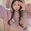 Women's Winter Pajama Set - Three-Layer Quilted, Thick Velvety Coral Fleece, Warm & Cute Bear Design