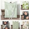 Fresh Leaf Repeat Throw Lightweight  Flannel Blanket Soft Skin-Friendly For Summer Cooling