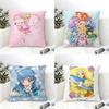Comic Anime M-Mermaid Melody Pichi Pichi 2 Pillow Case Cotton Linen Fabric Square Zipper Pillowcase Home Decorative Living Room