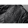 Chinese Size Real Cowhide Coat Genuine Leather Clothes Men's Motorcycle Skull Motorcycle Riding Jacket Autumn
