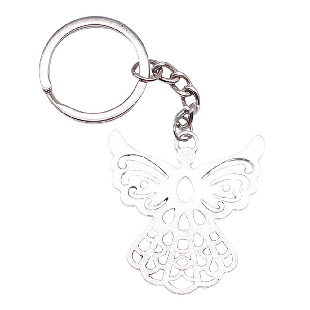 Angel Keychain Wings Charm For Students Protection Key Ring 28mm