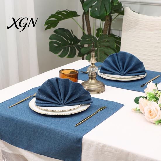Soft Textured Napkins for Restaurants Imitation Linen Cloth Napkin, Washable Fabric 18 x Stain Resistant Parties Inch Square Napkin Weddings