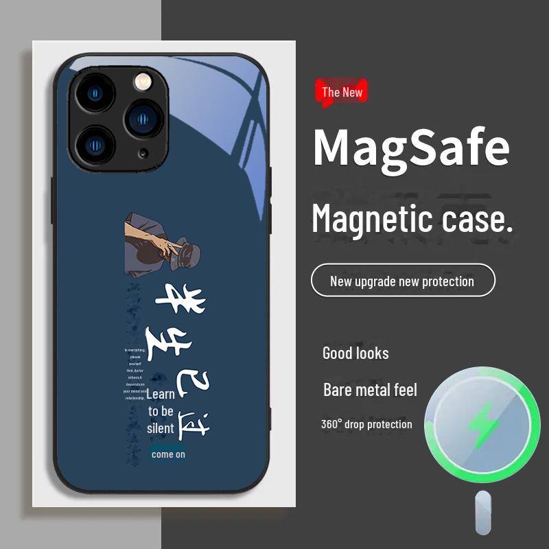 

Магнитный чехол для Apple 13 Half Life 12mini Pro 14 с полной комплектацией, защитой от падений и персонализированным текстом. iPhone 14 Plus