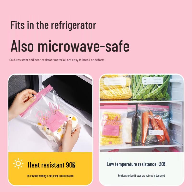 Yekee Antibacterial Double Zipper Food Storage Bags