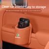 HIAQ2 Leather Car Door Side Water Cup Holder Interior Storage Box For Skoda Superb Octavia Rapid Karoq Enyaq Fabia Kamiq Yeti Scala