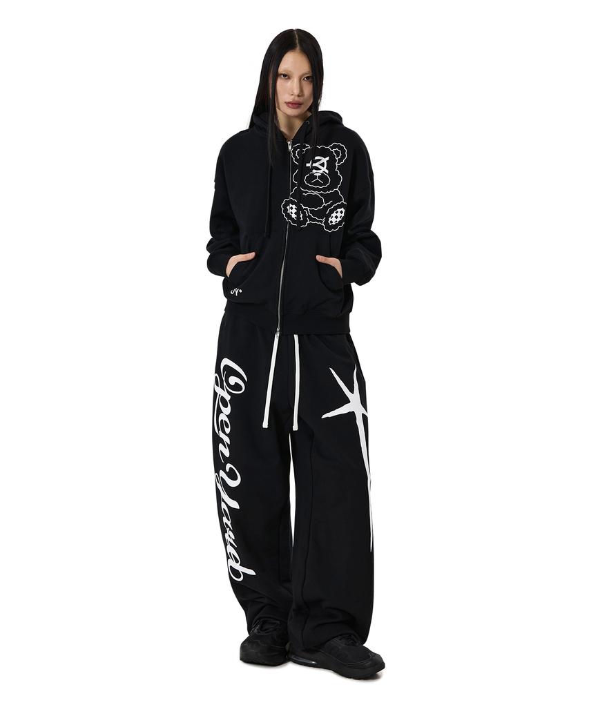 Openyard(Oy) Big Dolly Hoodie Zip Up - Black