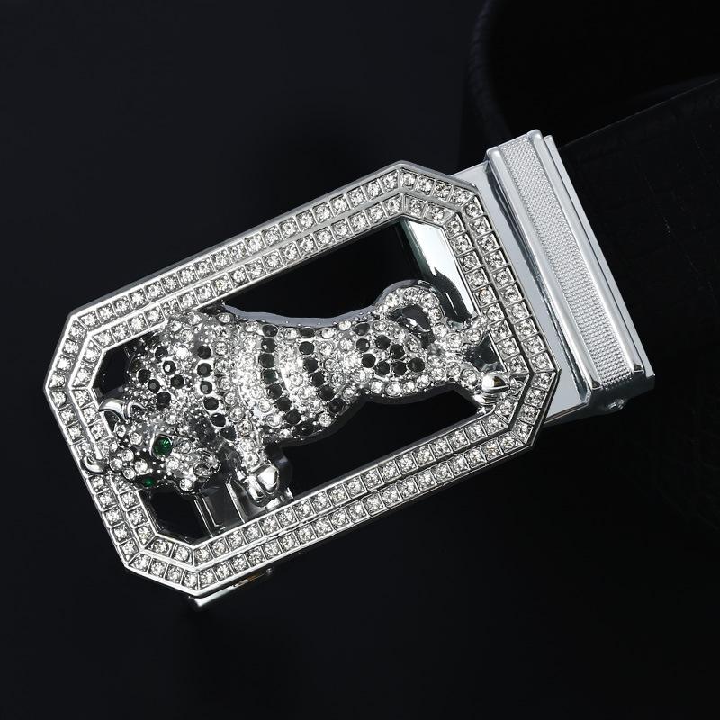 Zodiac Belt Men'S Business Cowhide Alloy Automatic Buckle High-End Belt Gift