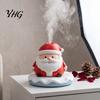 Christmas Table Decoration Santa Claus Humidifier, Mini Cool Mist Resin Atmosphere Night Light Humidifier with LED for Car Bedroom Home Office Silent