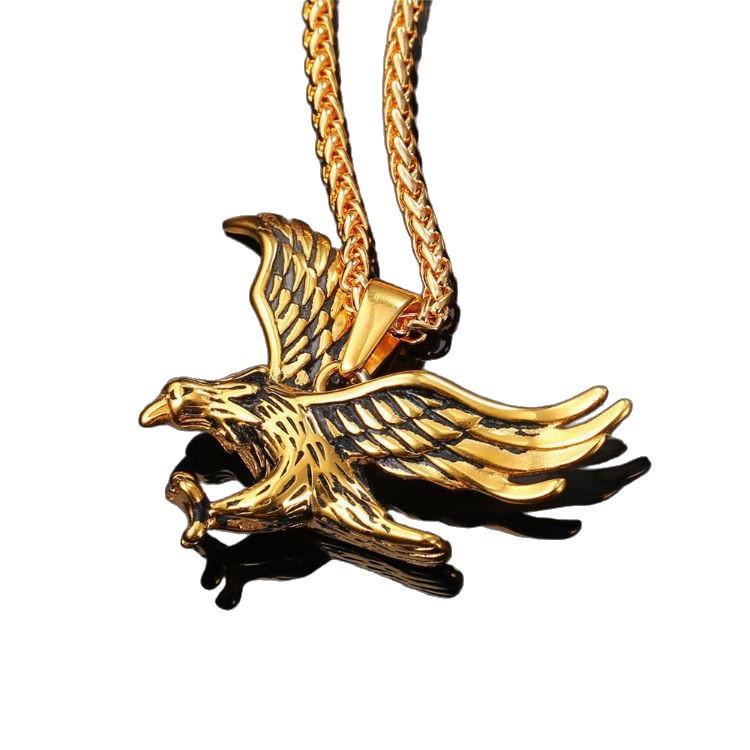 Fashion Eagle Spreading Wings Charm Pendant, Personality Animal‑Shaped Decorative Jewelry