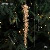 Christmas Tree Pendants Glitter Transparent Acrylic Beads Drop Pendant Petal Beading Ornaments Home Xmas Party DIY Decoration