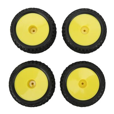 4pcs RC Rubber Tires High Abrasion Resistance Strong Grip Flexible RC Wheel Tires for 110 Off Road