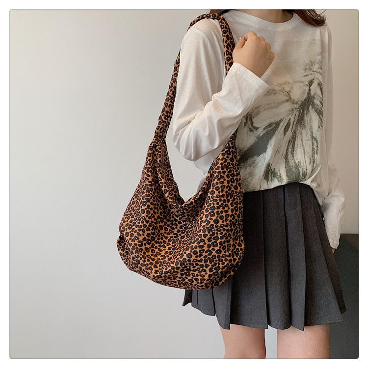 Bag Women's Bag New 2025 Shoulder Bag Leopard Print Casual Shopping Bag Large Capacity Popular Fashion Solid Color Tote Bag