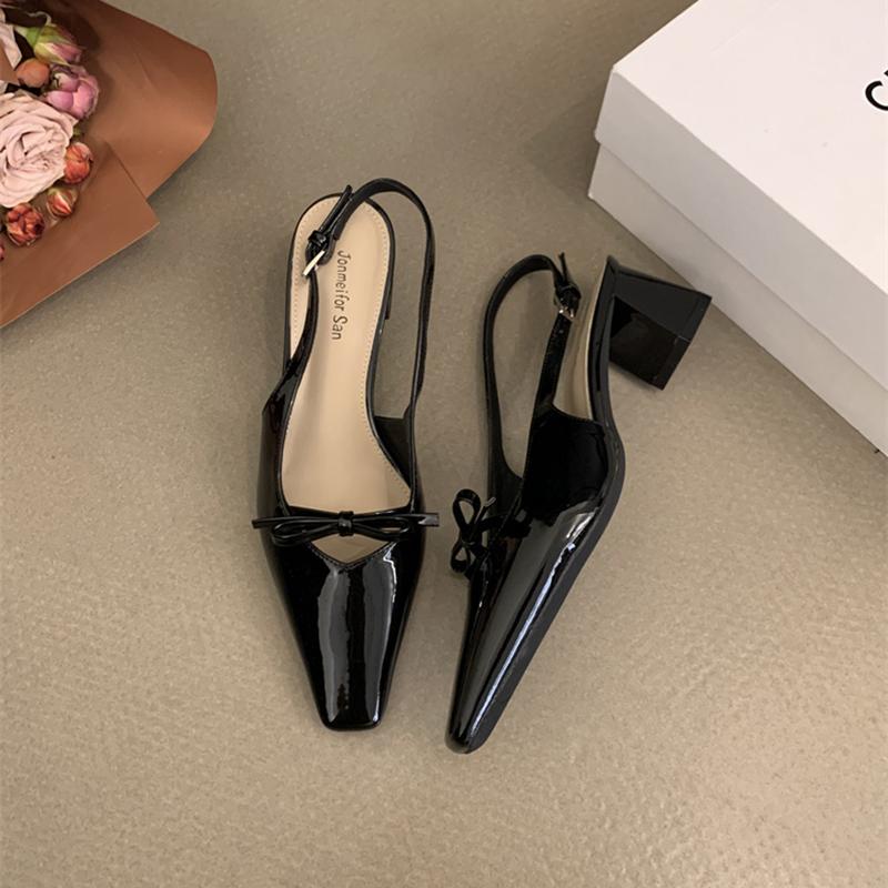 Summer Women's High Heel Sandals Square Toe Singbacks Pumps Stripper Party Female Sandalias