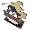 Cute Kitchen Counter Storage Halloween Ghost/Cat Wooden Napkin Holder, Paper Towel Decorative Cartoon Table Decor Stand, Freestanding Tissue Dispenser