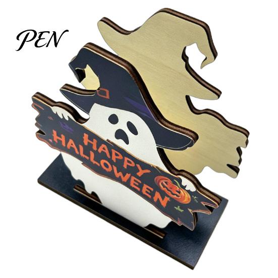 Cute Kitchen Counter Storage Halloween Ghost/Cat Wooden Napkin Holder, Paper Towel Decorative Cartoon Table Decor Stand, Freestanding Tissue Dispenser